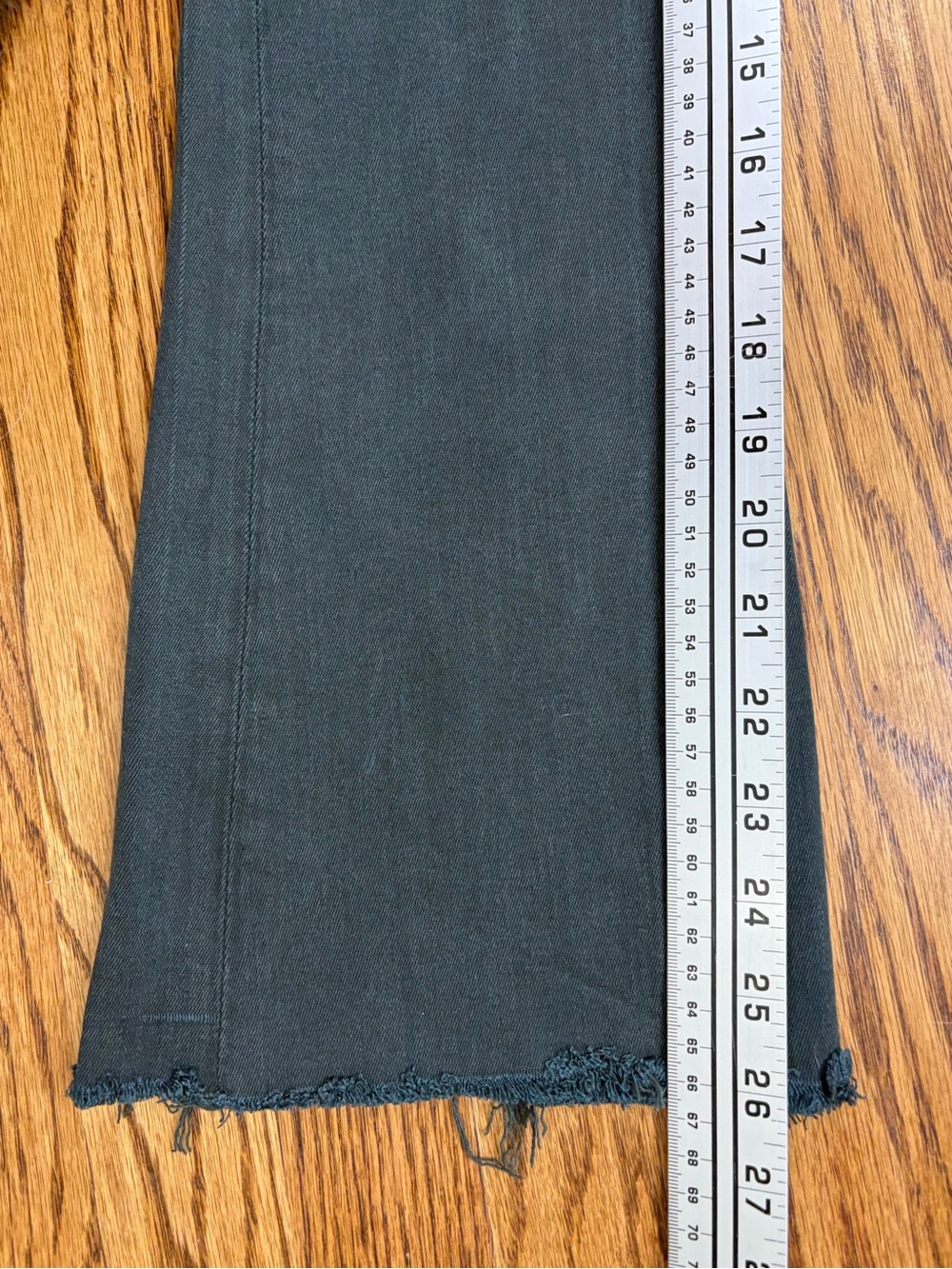 DL1961 Bridget Boot High-Rise Black Flare Raw Hem Jeans (27) - Picture 12 of 14